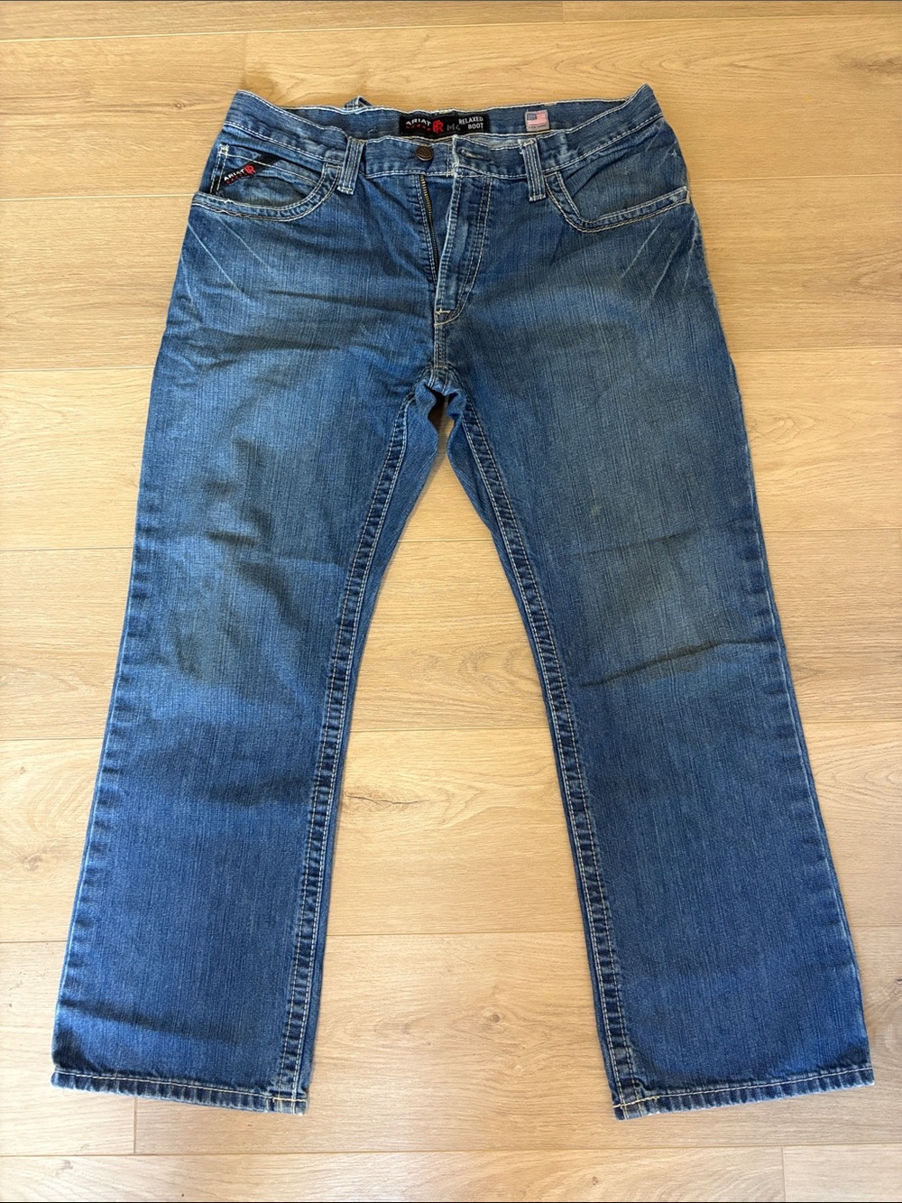 Ariat Men's Denim Straight Jeans in Blue